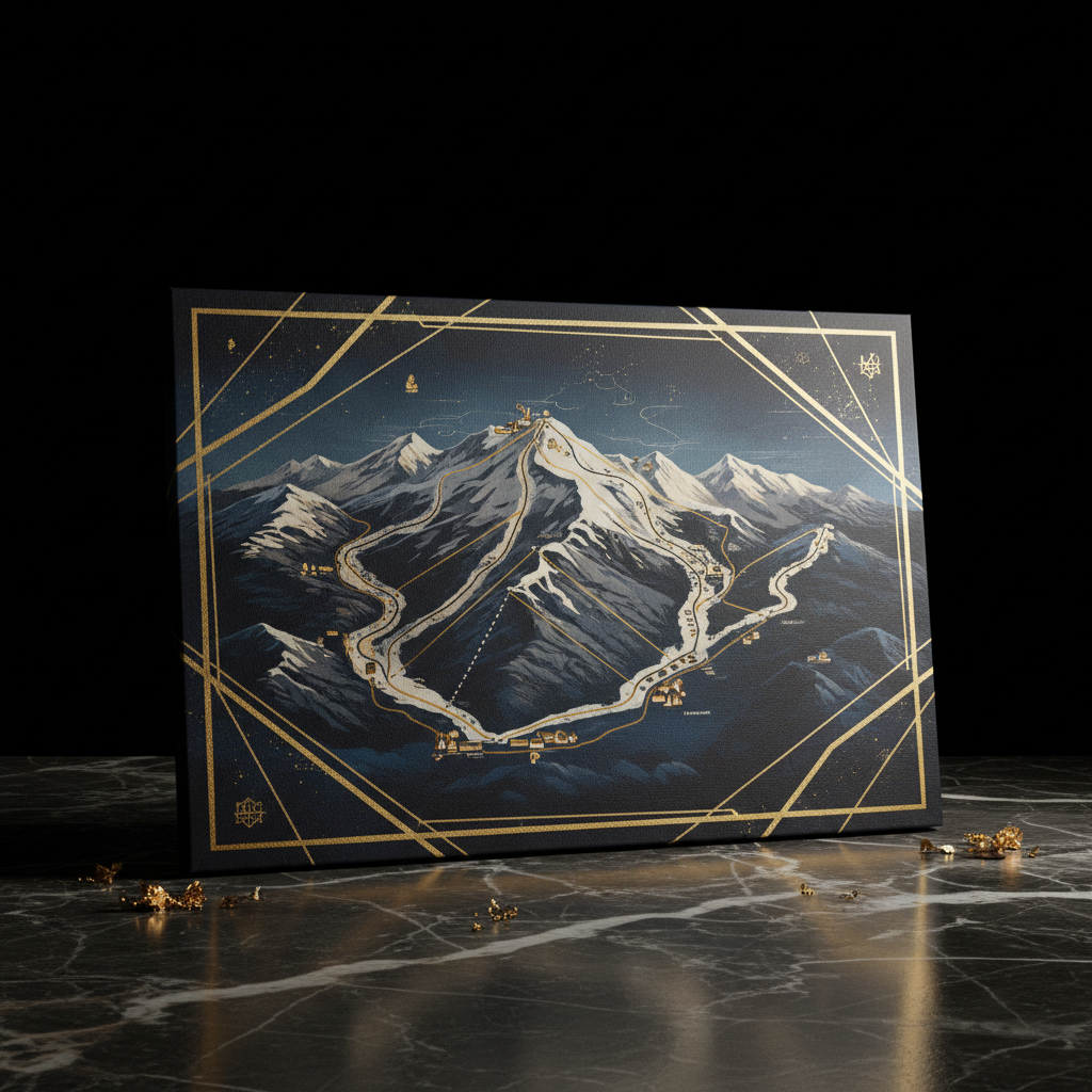 Ski Resort Map Art: Relive Your Best Powder Days