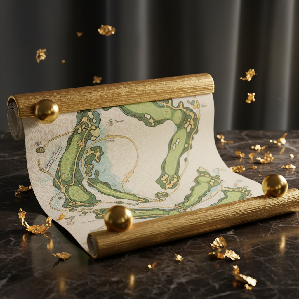 Golf Course Map Art: A Golfer's Dream Wall Decor