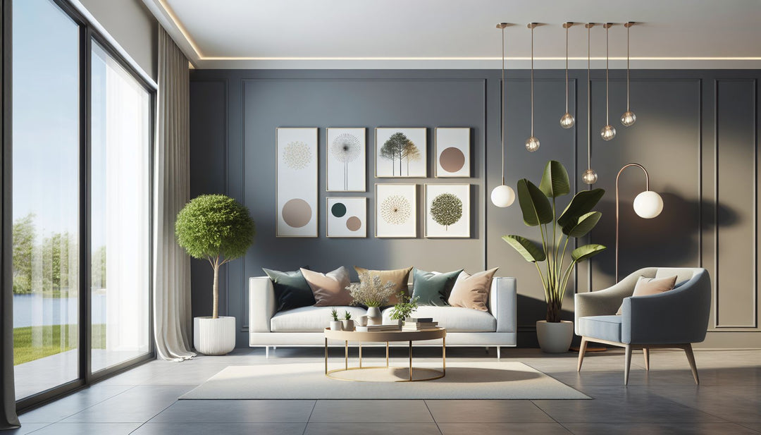 simple living room wall decor ideas - SI Art Avenue wall art