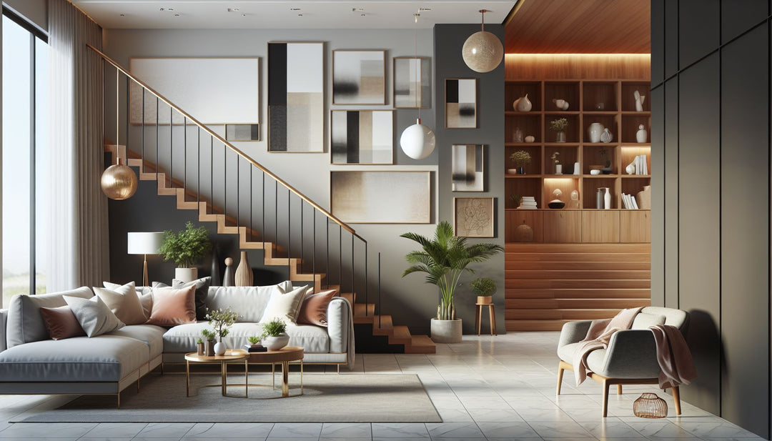 staircase wall decor ideas modern - SI Art Avenue wall art