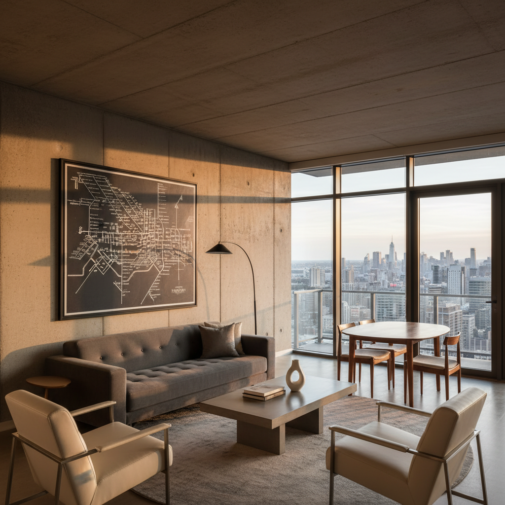 City Street Map Wall Art