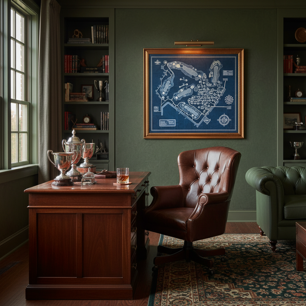 Golf Course Map Wall Art