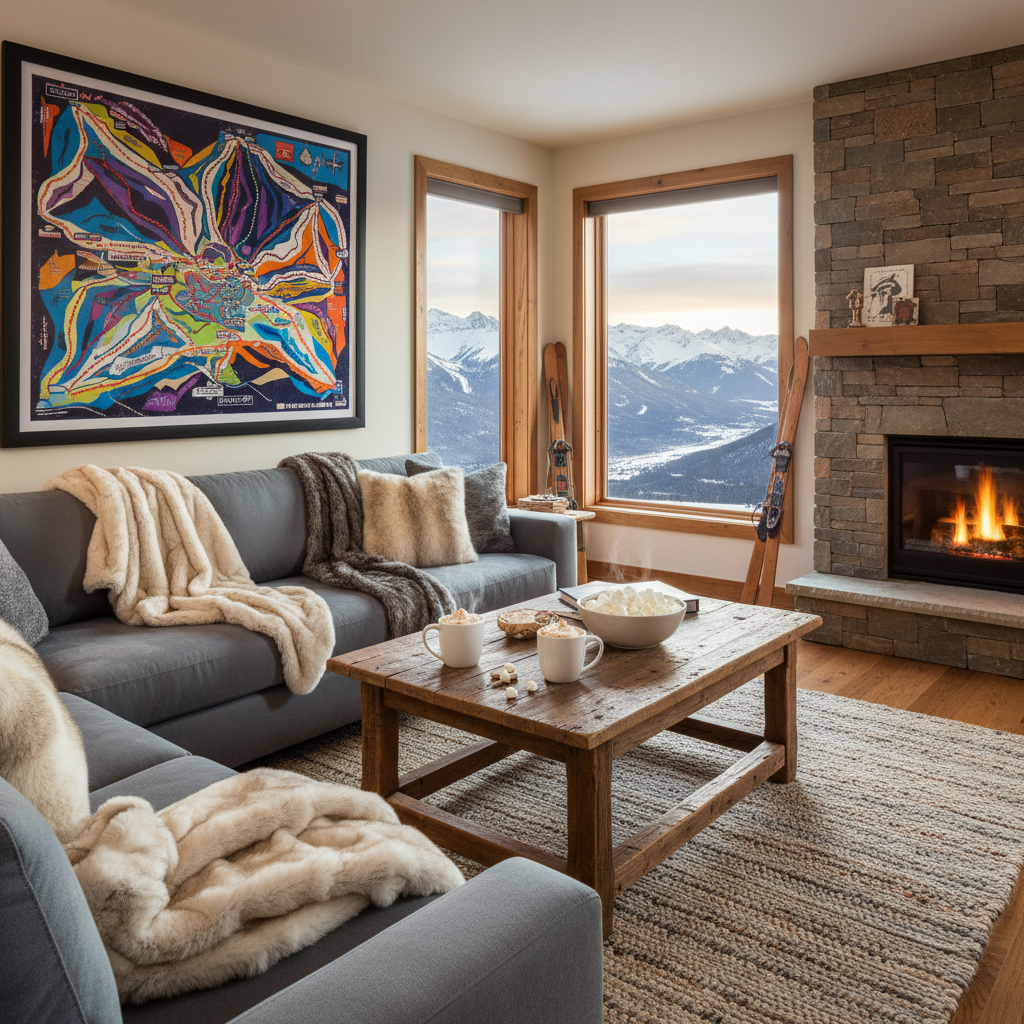 Ski Resort Map Wall Art