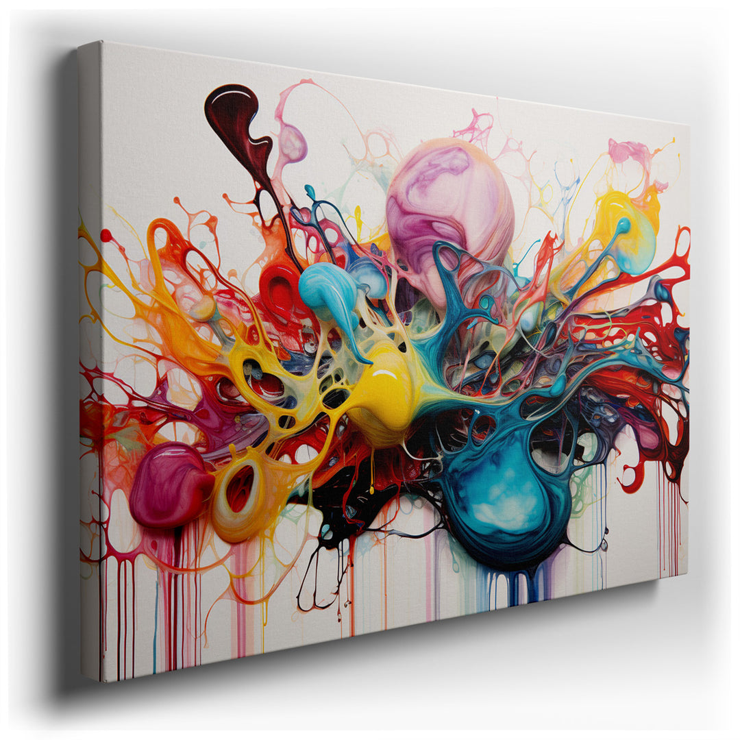 canvas print on wrapped canvas for wall decor – This abstract wall art is a captivating exploration of color and form, embodying the essence of modern artistic innovati...
