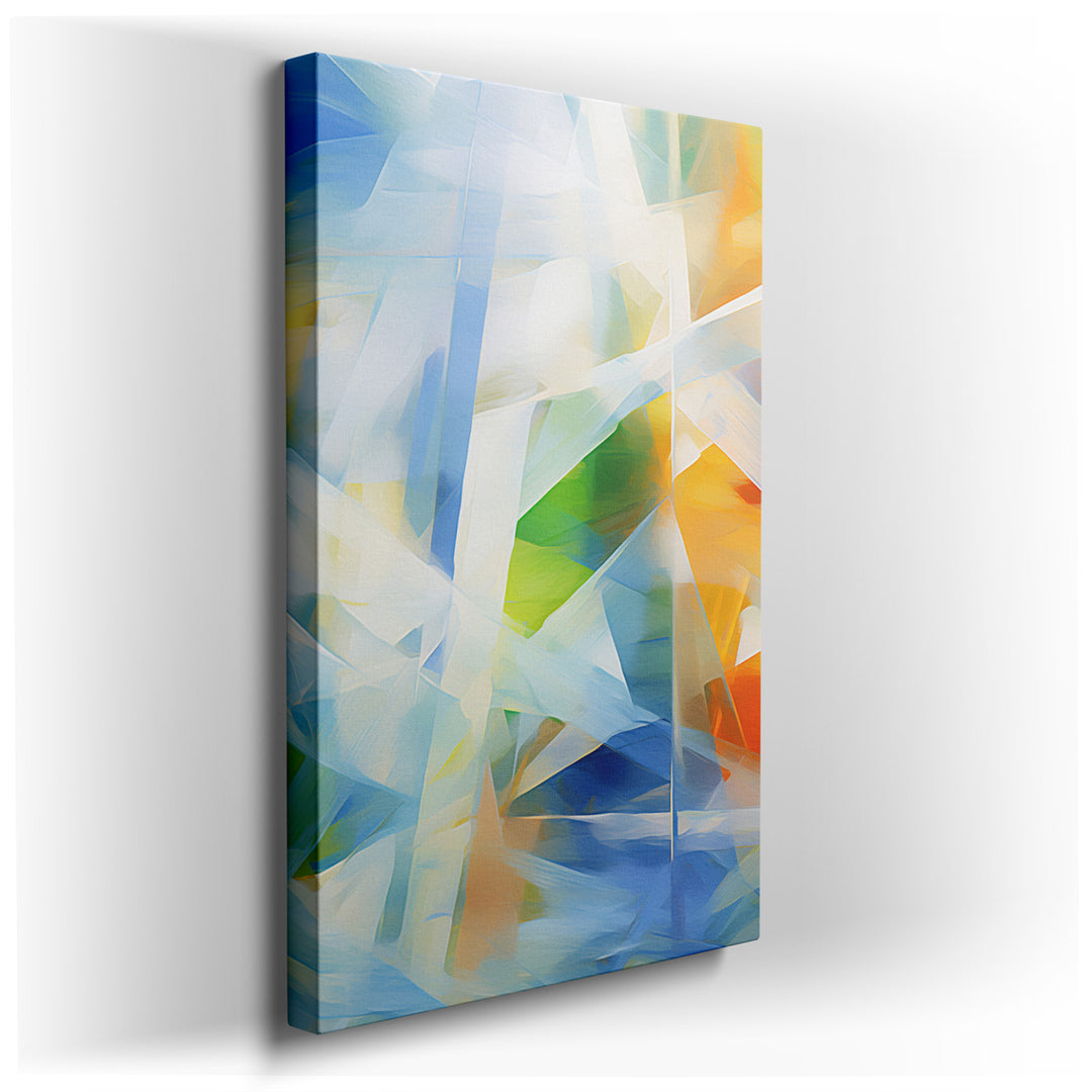 canvas print on wrapped canvas for wall decor – This wall art, an exquisite masterpiece of abstract art, is a celebration of form, color, and the boundless possibilitie...