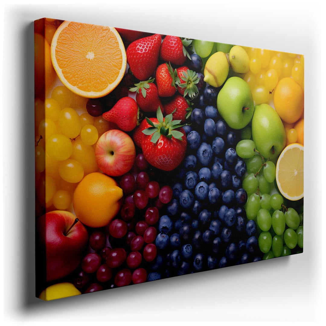 canvas print on wrapped canvas for wall decor – This wall art is a captivating visual feast that celebrates the richness and diversity of nature's palette. It features...
