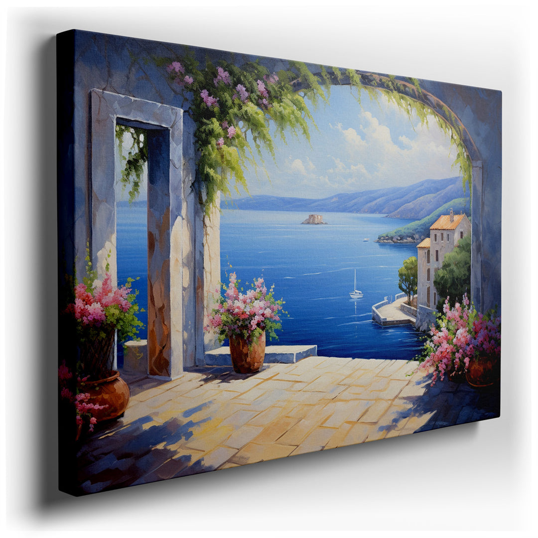 canvas print on wrapped canvas for wall decor – Imagine stepping into a room where the focal point is a captivating wall art that transports you to a serene coastal par...