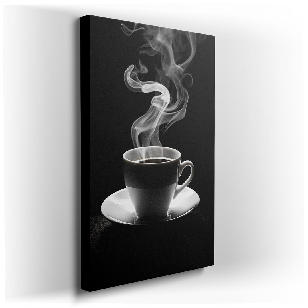 canvas print on wrapped canvas for wall decor – This wall art, a masterful representation of simplicity and warmth, captures the essence of a serene morning moment thro...