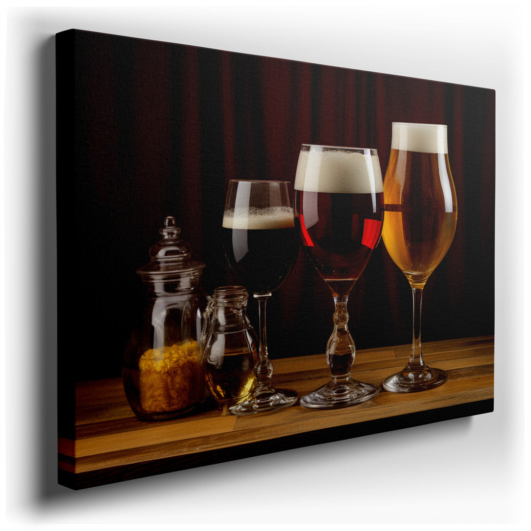 canvas print on wrapped canvas for wall decor – Imagine a wall art that captures the essence of a cozy, inviting evening spent exploring the rich, diverse world of craf...