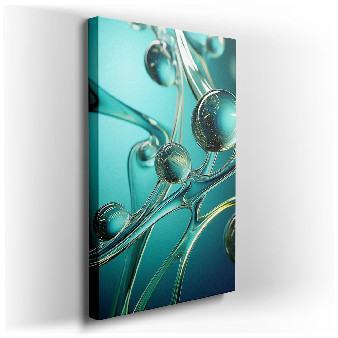 canvas print on wrapped canvas for wall decor – This wall art is a mesmerizing masterpiece that captures the essence of scientific beauty through its abstract depiction...