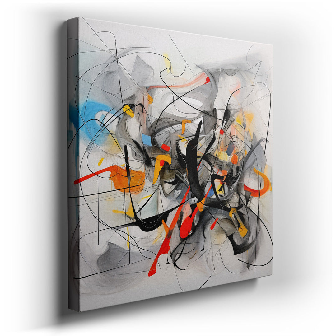 canvas print on wrapped canvas for wall decor – This wall art is a mesmerizing composition that captures the essence of creativity and innovation through its abstract d...