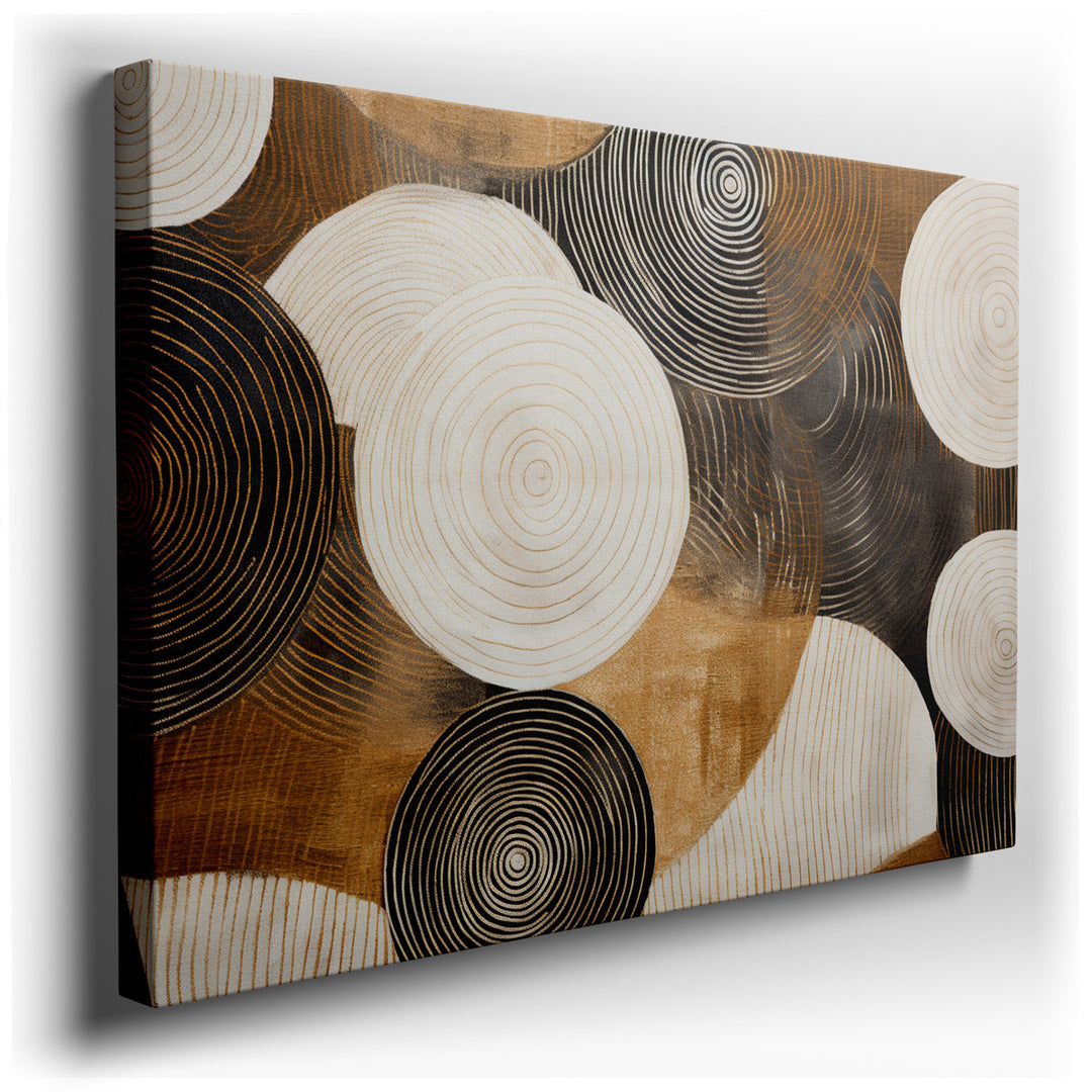 canvas print on wrapped canvas for wall decor – This exquisite wall art is a masterful representation of abstract art, where the simplicity of black and white forms a s...