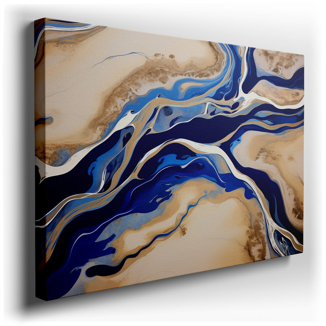 canvas print on wrapped canvas for wall decor – This wall art, a mesmerizing abstract composition, captures the viewer's imagination with its intricate arrangement of w...