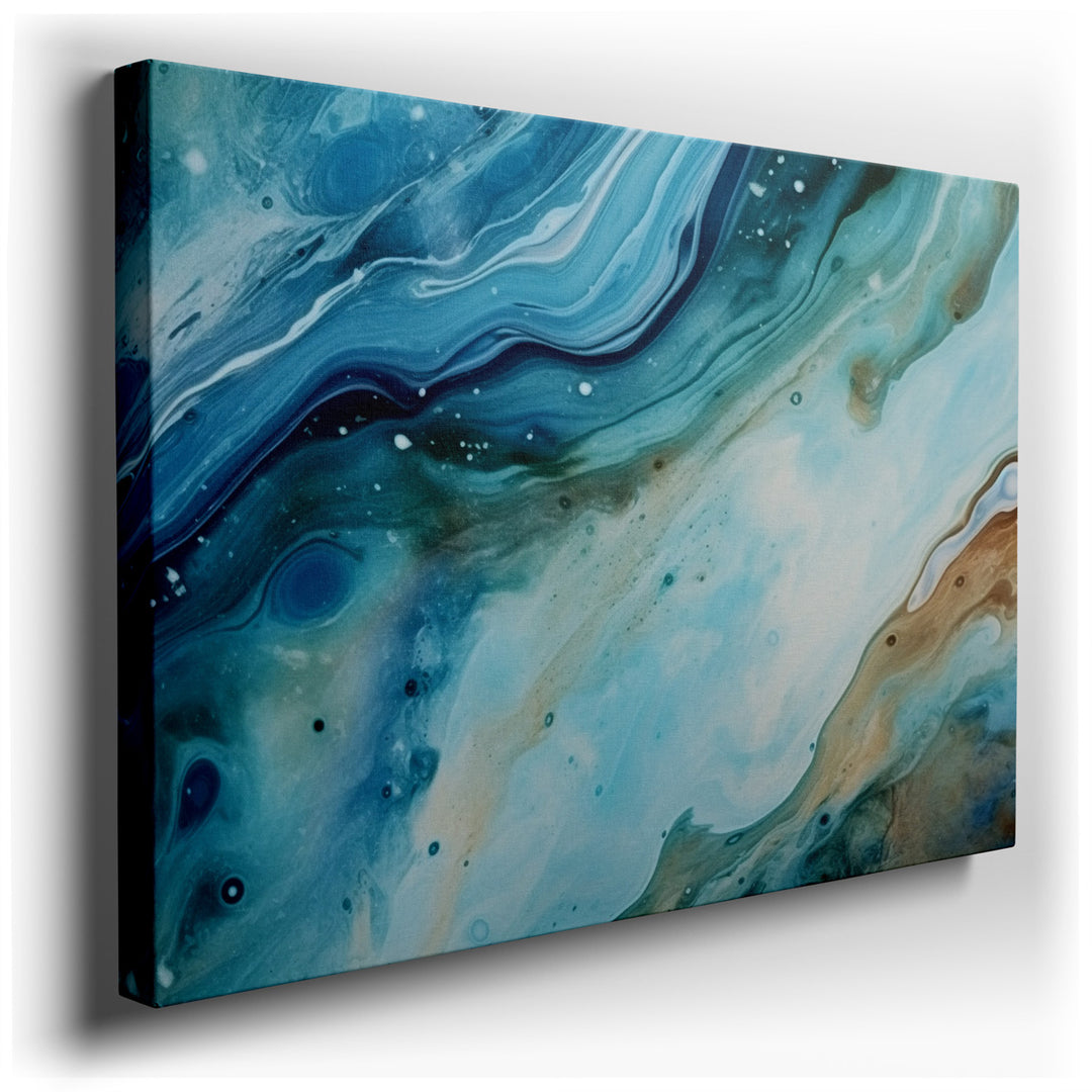 canvas print on wrapped canvas for wall decor – This exquisite wall art is a masterful representation of abstract art, where vibrant and colorful fluid patterns come al...