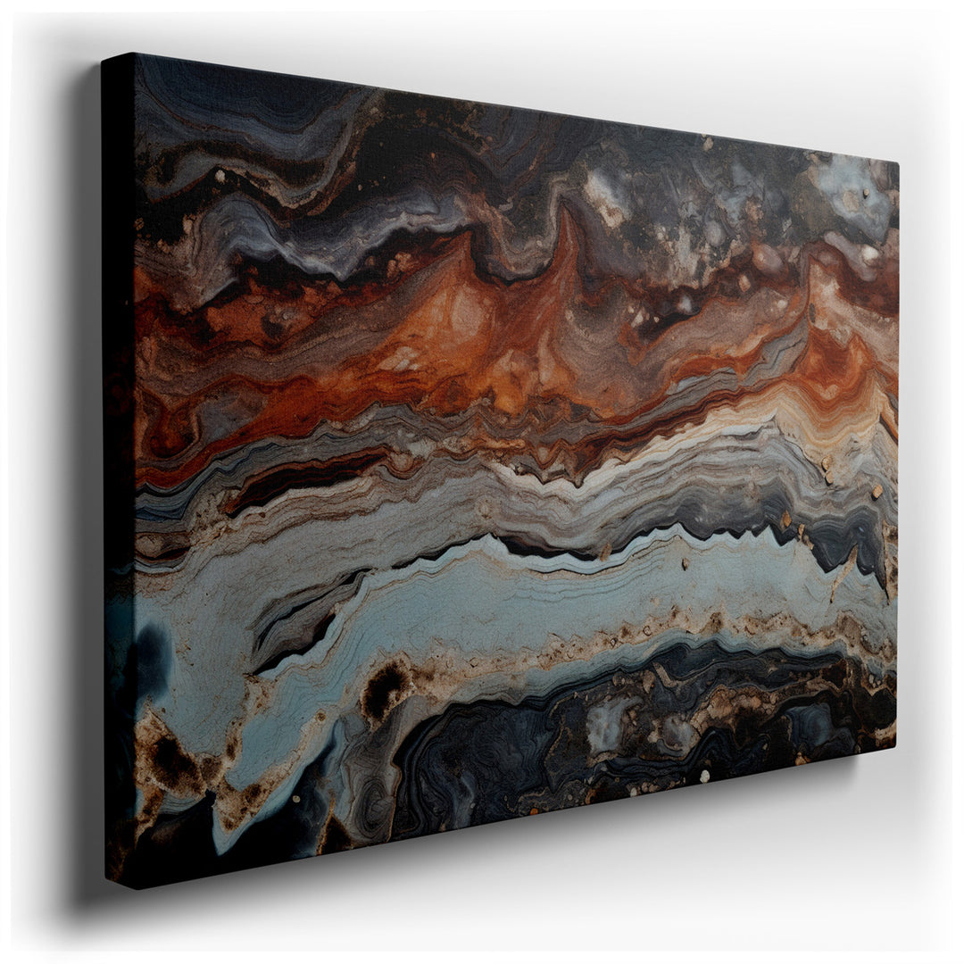 canvas print on wrapped canvas for wall decor – This exquisite wall art is a masterful representation of abstract art, where the allure of earthy tones merges seamlessl...