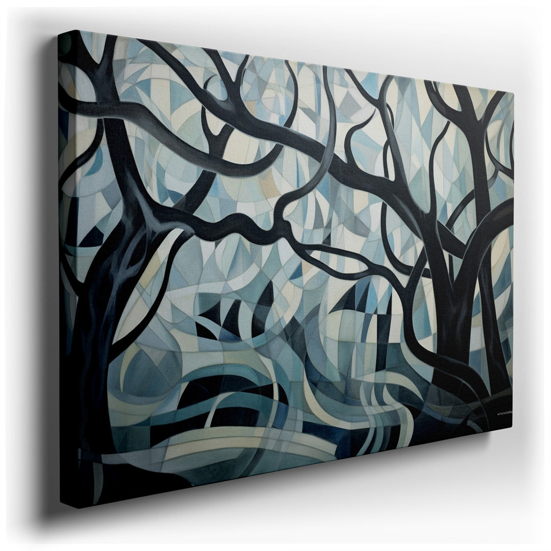 canvas print on wrapped canvas for wall decor – This captivating wall art is an abstract masterpiece that exudes tranquility and introspection through its flowing shape...