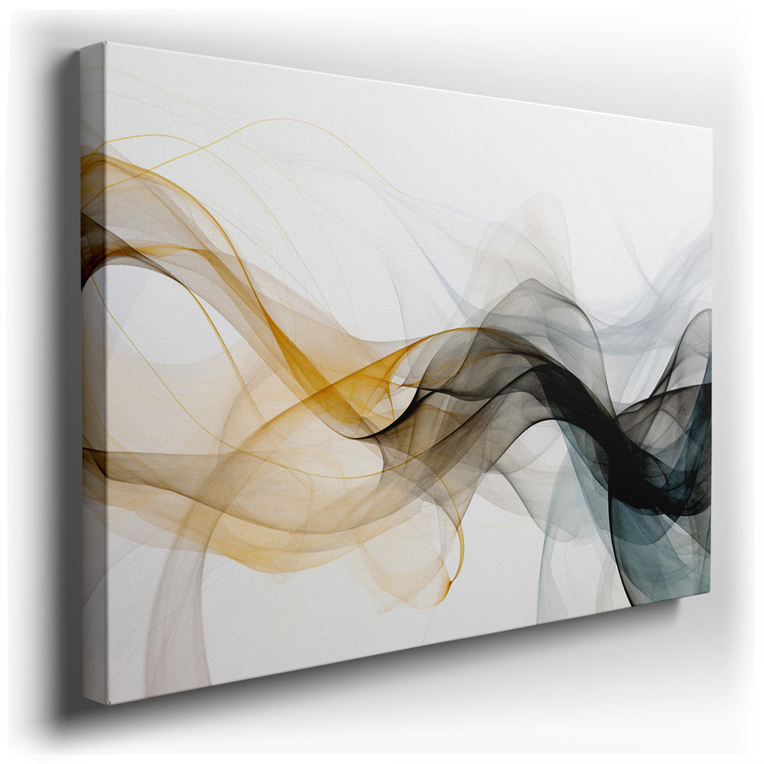 canvas print on wrapped canvas for wall decor – This captivating wall art is an abstract masterpiece that draws the viewer into a world of fluid motion and vibrant cont...