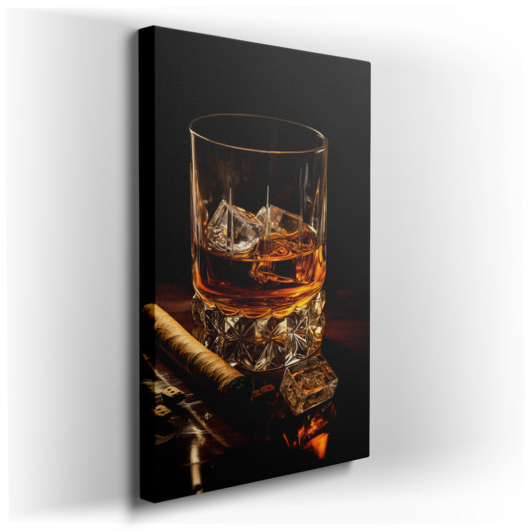 canvas print on wrapped canvas for wall decor – This wall art captures the quintessence of a refined lifestyle, meticulously portraying a scene that exudes sophisticati...