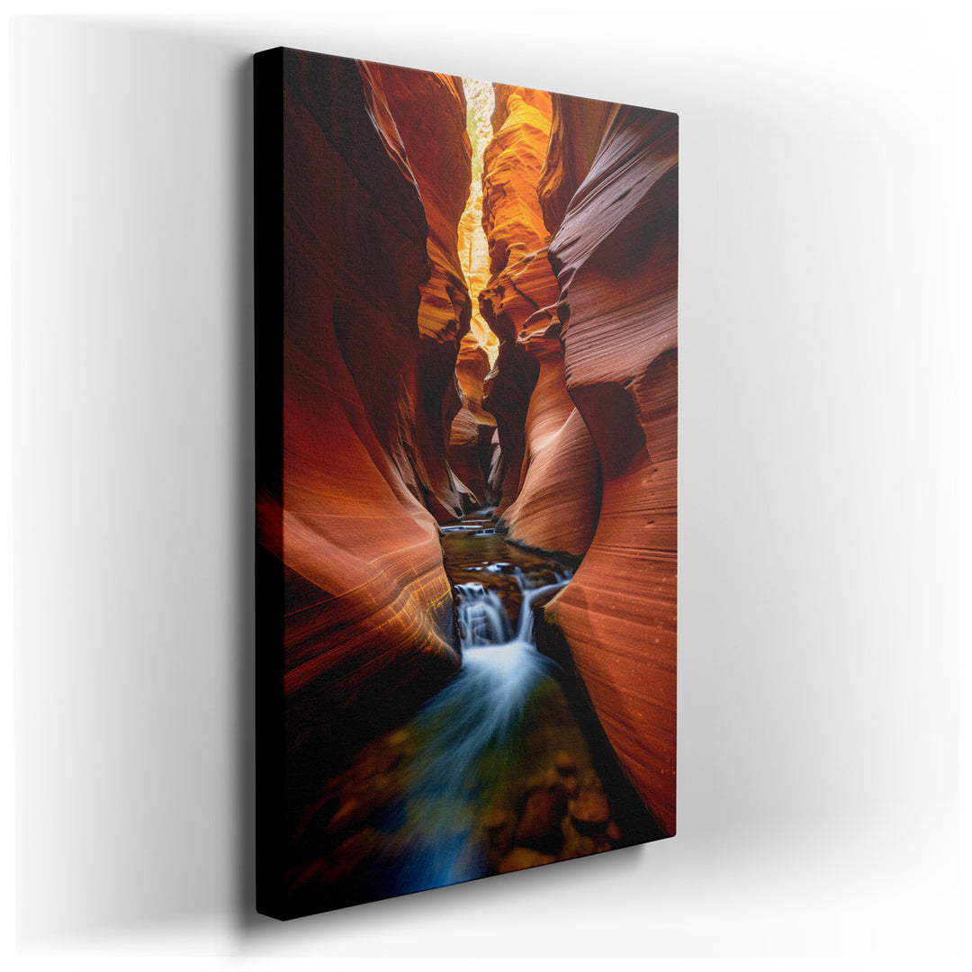 canvas print on wrapped canvas for wall decor – This wall art, a masterful depiction of an Arizona canyon at sunset, is a true celebration of nature's palette. The artw...