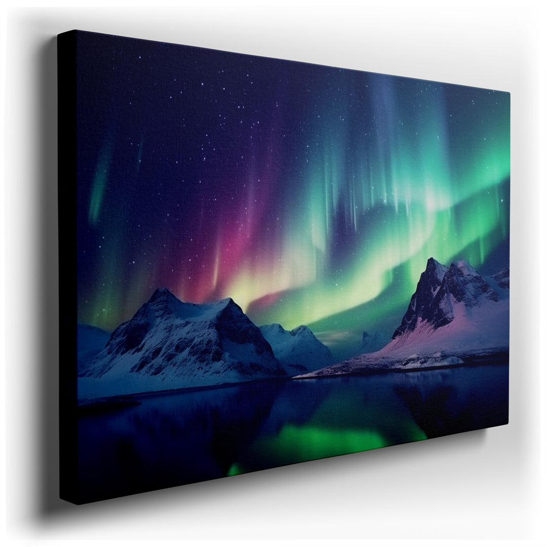 canvas print on wrapped canvas for wall decor – Imagine a wall art that captures the ethereal beauty of the aurora borealis, a celestial dance of light that adorns the...