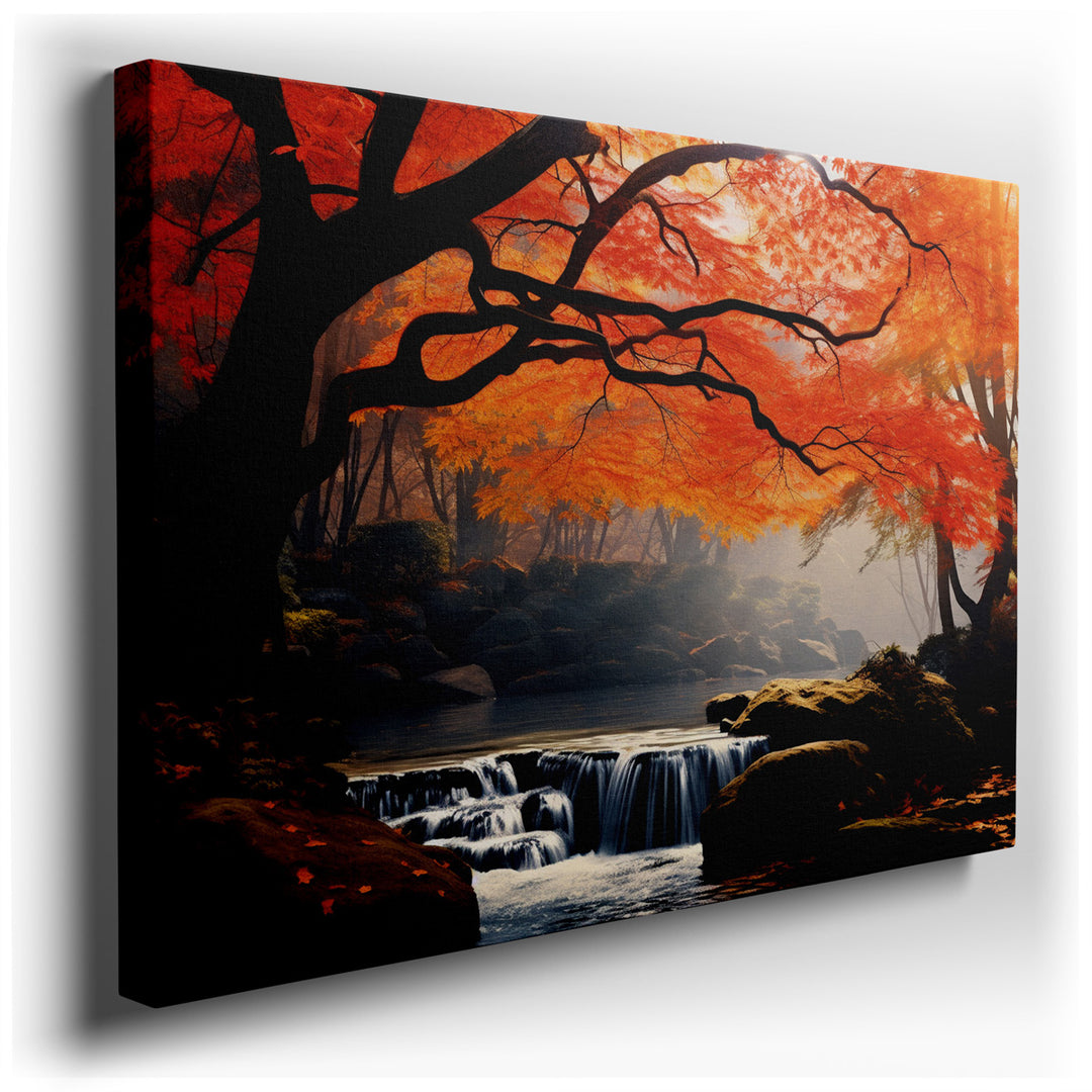 canvas print on wrapped canvas for wall decor – This exquisite wall art captures the quintessential beauty of autumn in a manner that is both vivid and enchanting. The...
