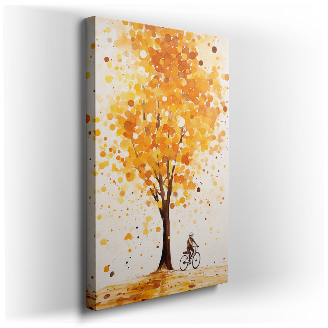 canvas print on wrapped canvas for wall decor – This enchanting watercolor wall art captures the essence of autumn in a whimsical and vibrant manner, making it a perfec...
