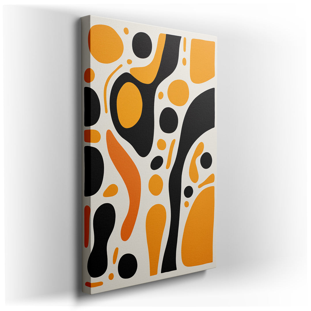 canvas print on wrapped canvas for wall decor – This captivating wall art is a masterful display of abstract art, where vibrant shapes and colors dance across the canva...