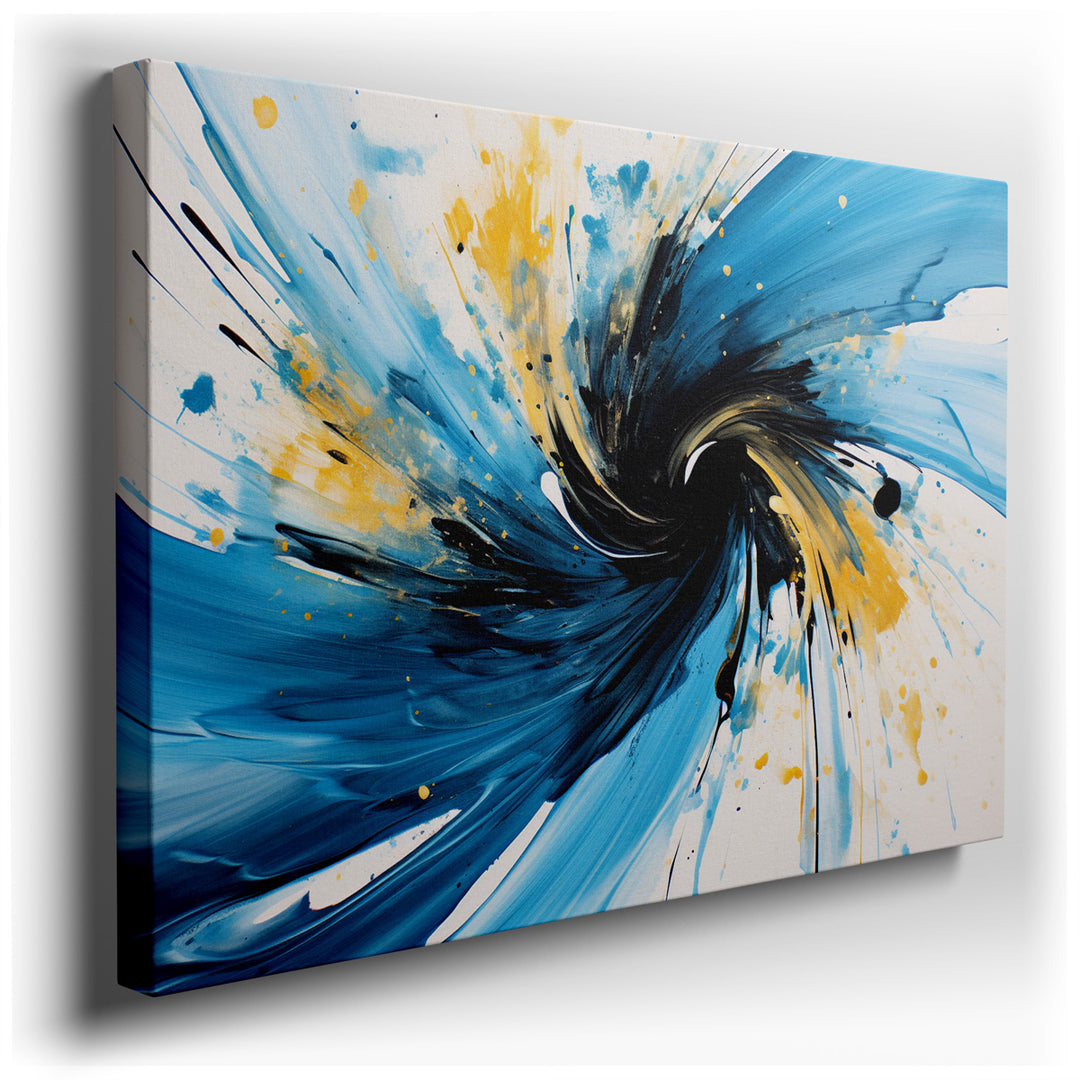 canvas print on wrapped canvas for wall decor – This vibrant abstract wall art is a mesmerizing composition that captures the essence of movement and energy through its...