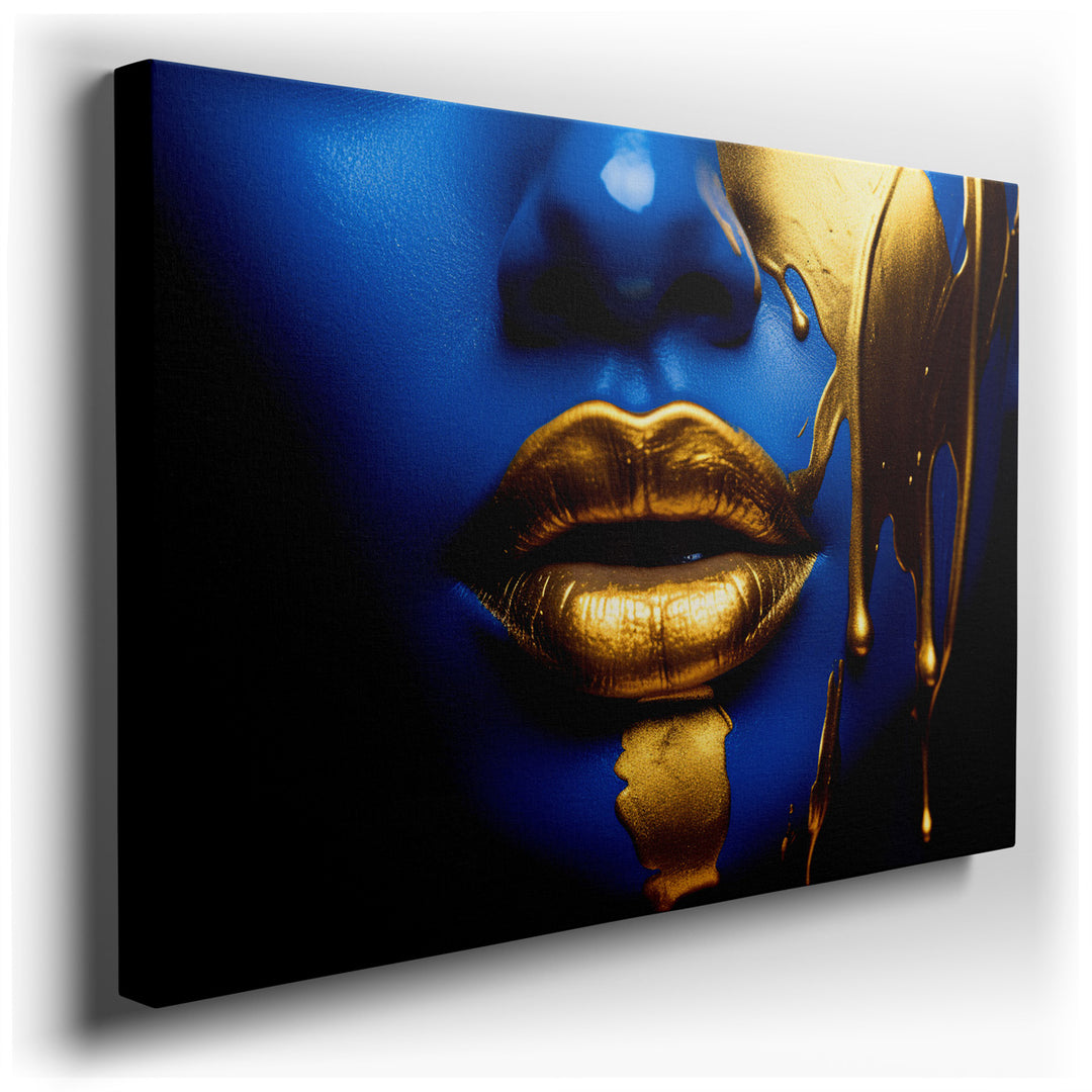 canvas print on wrapped canvas for wall decor – This captivating wall art, a mesmerizing portrait that commands attention, is an exploration of identity and expression...
