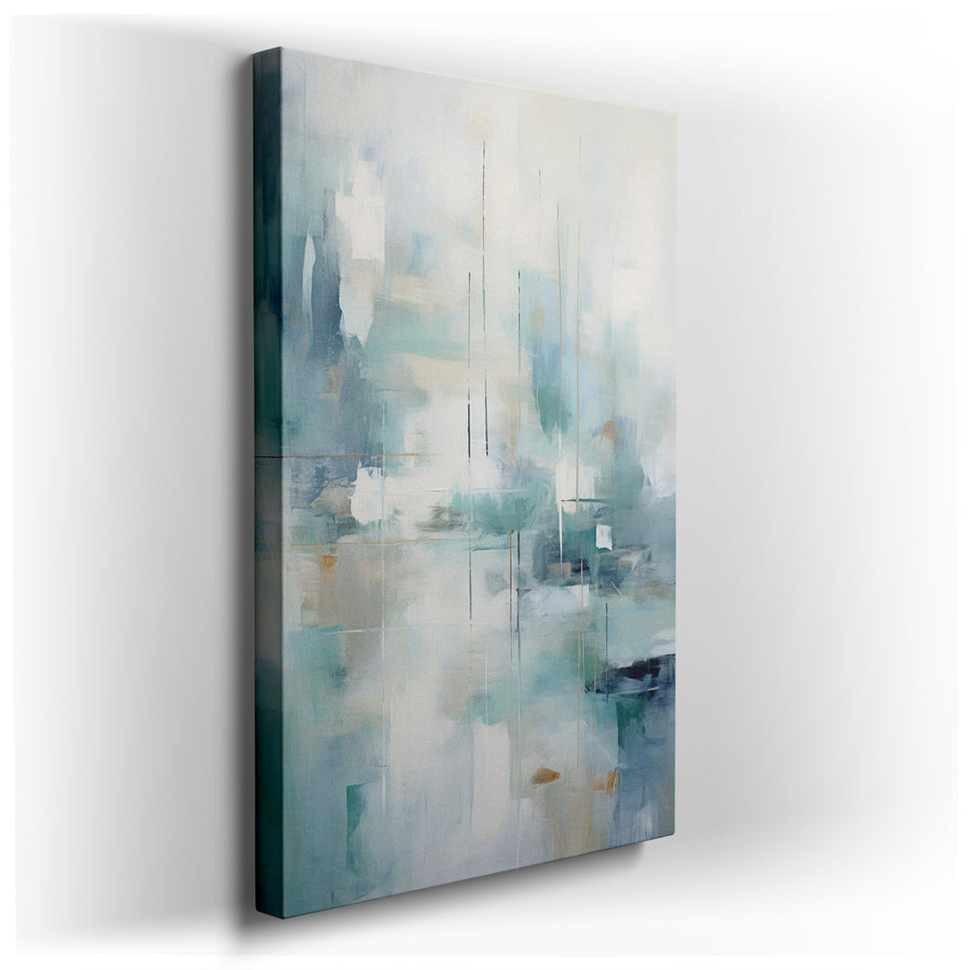 canvas print on wrapped canvas for wall decor – This serene abstract wall art, a masterful representation of calm waters, is an exquisite addition to any space seeking...