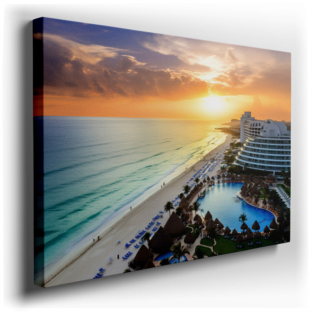canvas print on wrapped canvas for wall decor – Imagine a wall art that encapsulates the essence of a perfect tropical getaway, a canvas that brings the allure of Cancu...