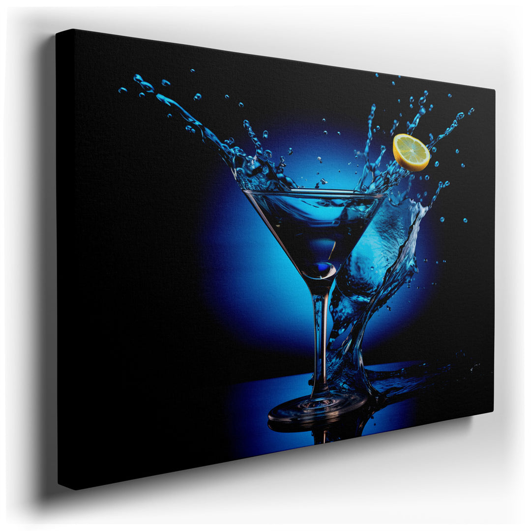 canvas print on wrapped canvas for wall decor – This wall art is a stunning visual representation of a moment frozen in time, capturing the dynamic splash of water in a...