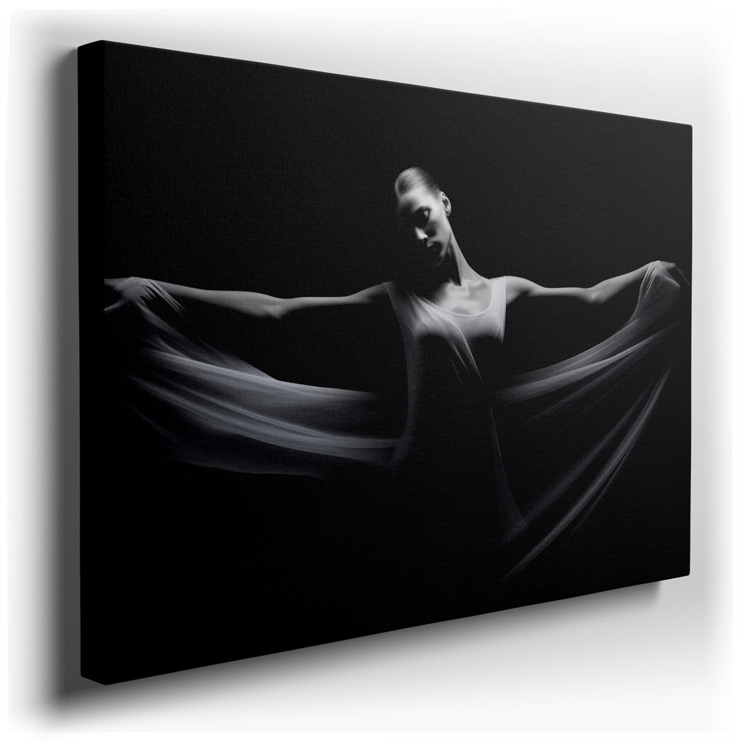canvas print on wrapped canvas for wall decor – This wall art, an exquisite portrayal of a dancer, is a masterpiece that captures the very essence of ephemeral beauty a...