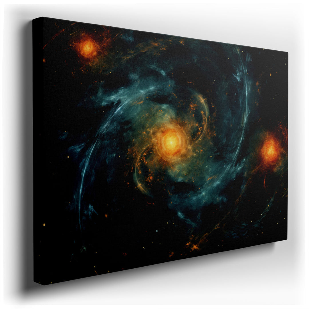 canvas print on wrapped canvas for wall decor – This wall art, a captivating portrayal of the cosmos, is an exquisite masterpiece that brings the mysteries of the unive...