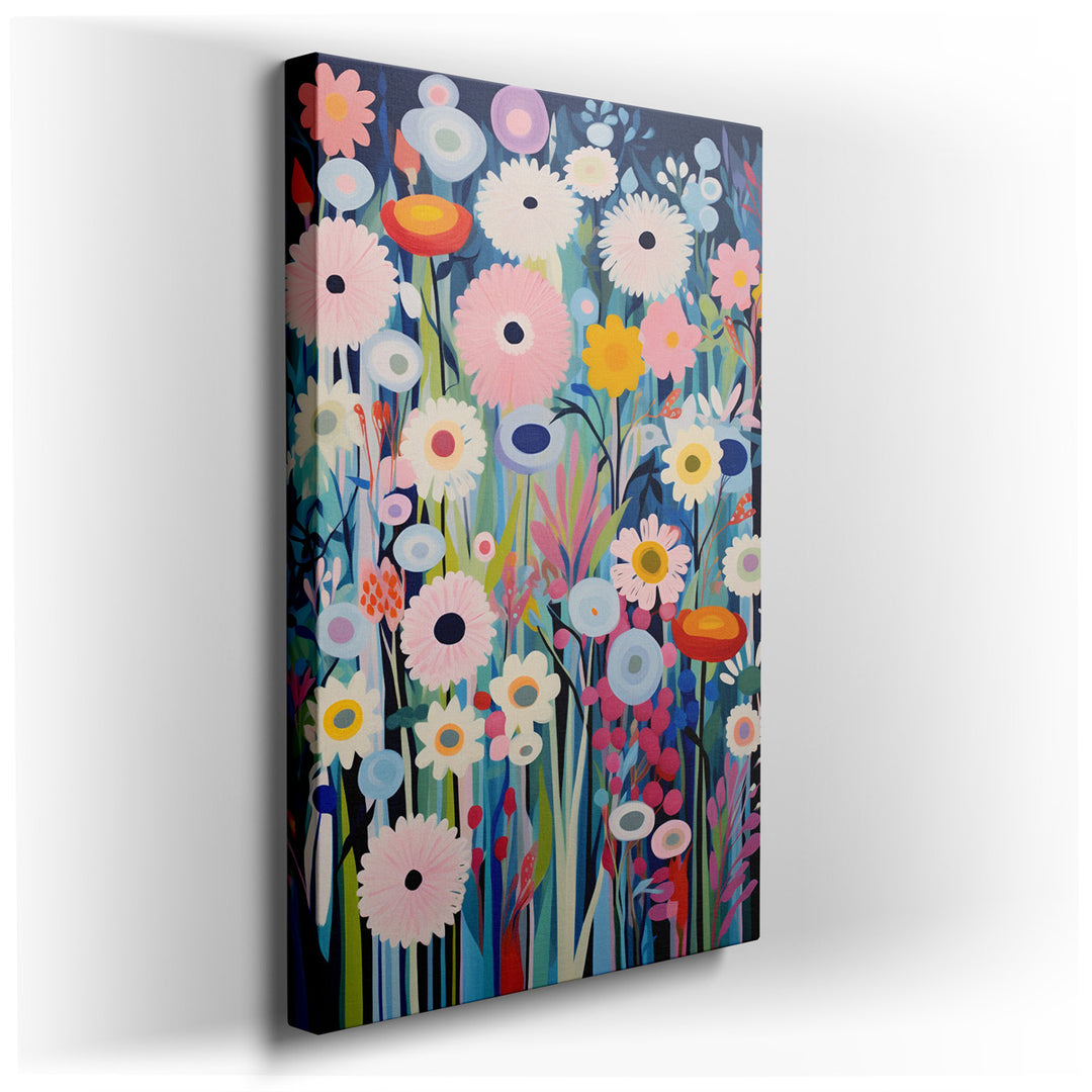 canvas print on wrapped canvas for wall decor – This enchanting wall art is a true celebration of nature's exuberance, capturing the essence of a blooming garden with a...