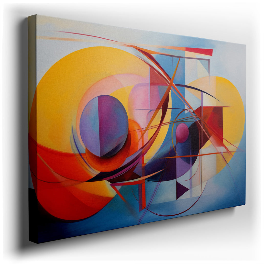 canvas print on wrapped canvas for wall decor – This wall art is a captivating abstract composition that bursts with energy and color, making it an ideal centerpiece fo...