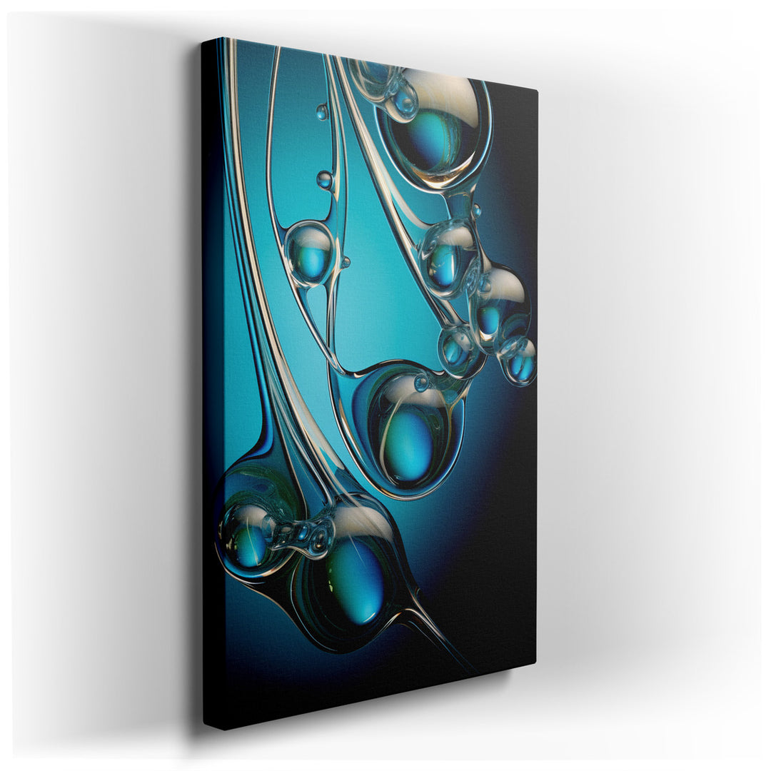 canvas print on wrapped canvas for wall decor – This exquisite wall art is a masterful display of modern abstract art, characterized by its vibrant composition of color...