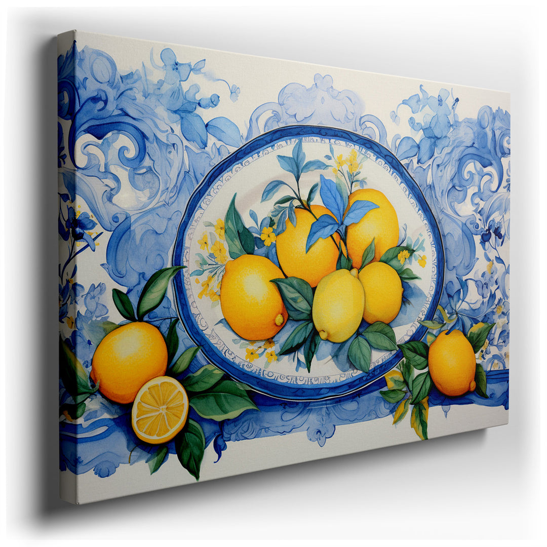 canvas print on wrapped canvas for wall decor – This wall art is a masterful still life that exquisitely captures the vibrant essence and simple beauty of fresh produce...