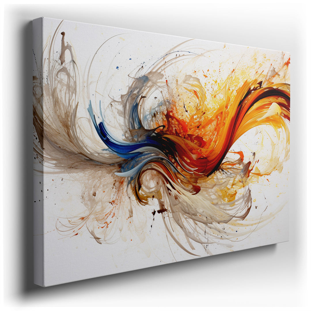 canvas print on wrapped canvas for wall decor – This exquisite wall art is a masterful representation of abstract art, where a dynamic swirl of colors captures the esse...