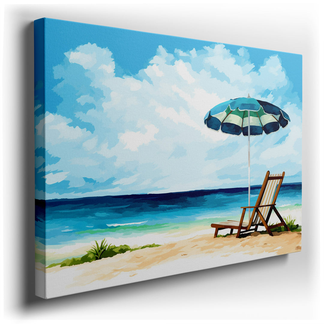 canvas print on wrapped canvas for wall decor – Imagine a wall art that captures the essence of a perfect beach day, where the serenity of nature’s beauty invites you t...