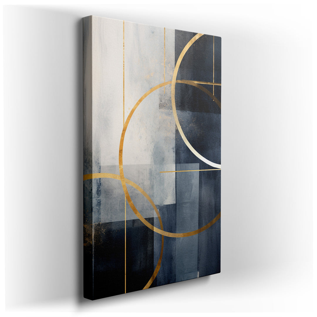 canvas print on wrapped canvas for wall decor – This wall art is a masterful display of modern aesthetics, featuring an elegant composition that harmoniously blends geo...