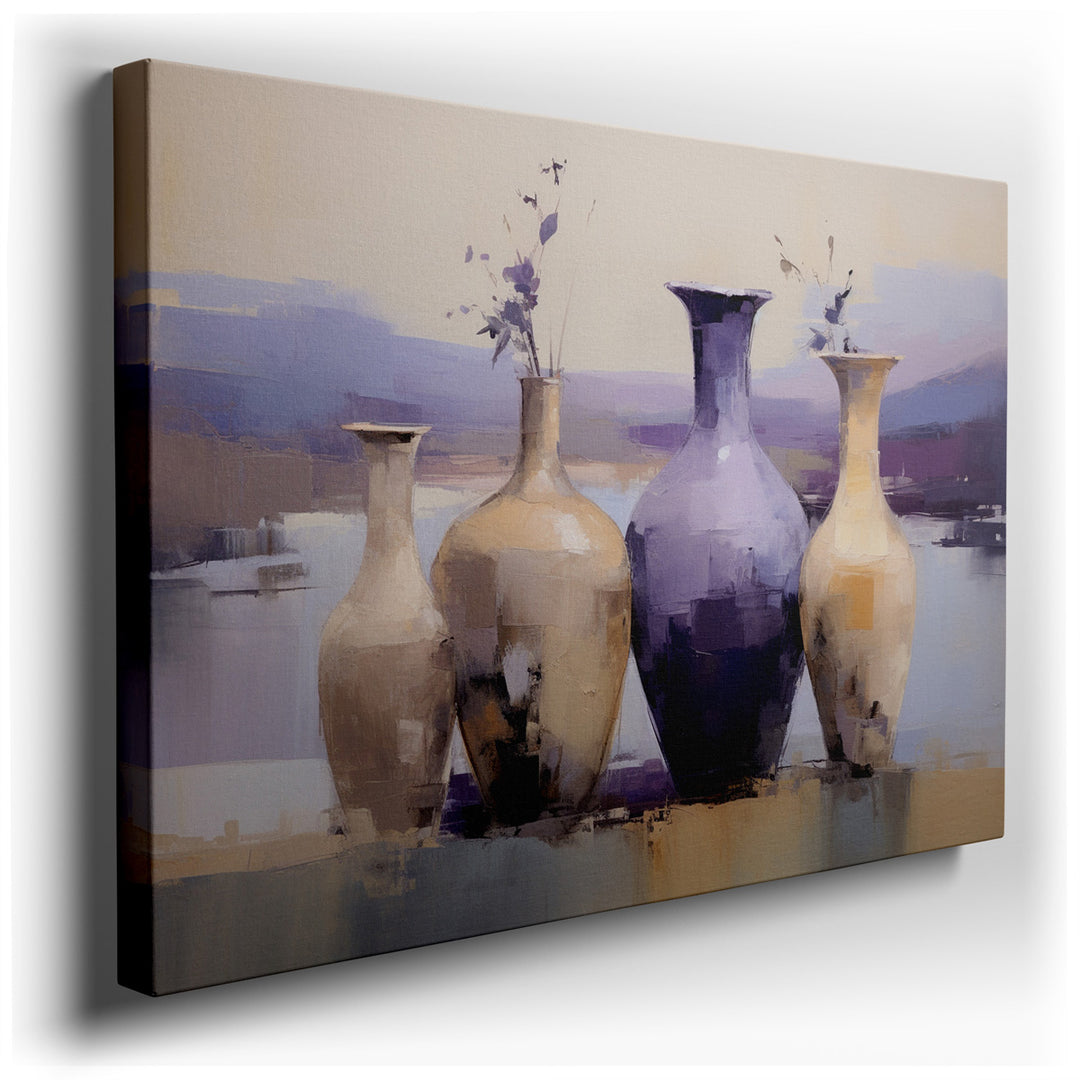 canvas print on wrapped canvas for wall decor – This exquisite wall art presents a captivating still life arrangement that is both modern and timeless, making it an ide...