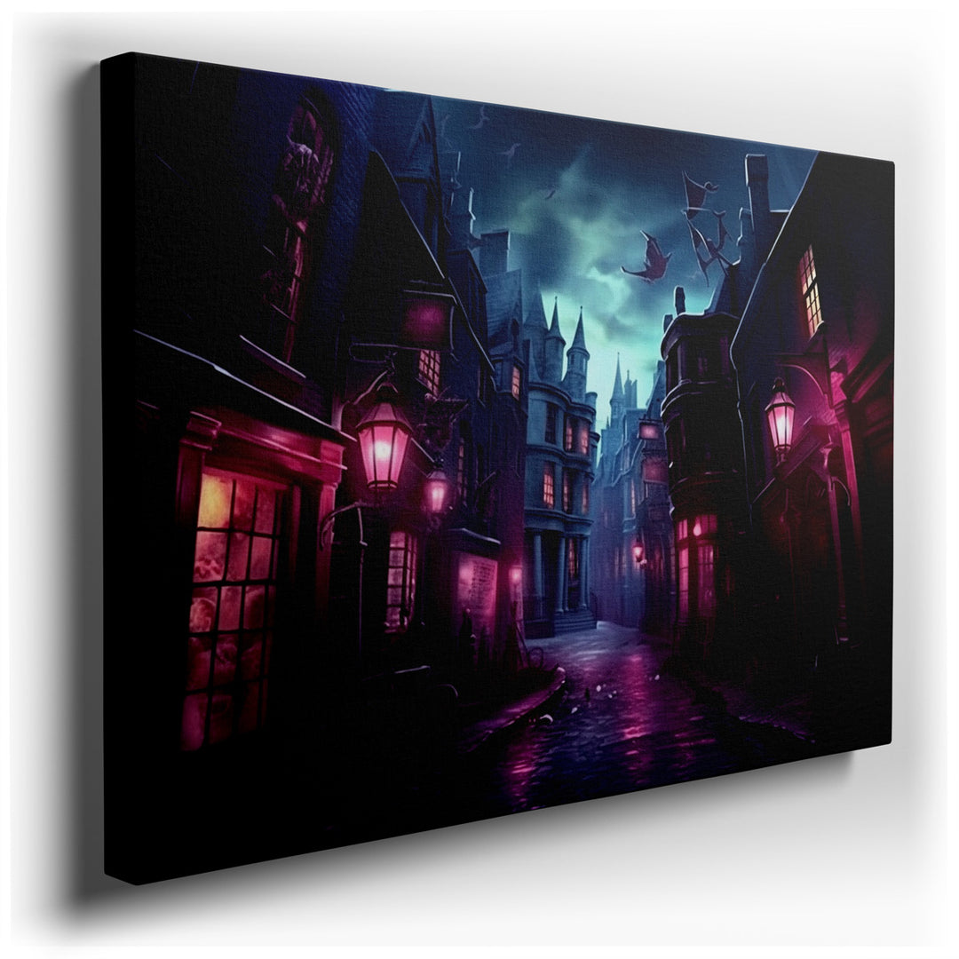 canvas print on wrapped canvas for wall decor – The wall art in question captures a scene that is both enigmatic and visually captivating, making it a masterpiece that...