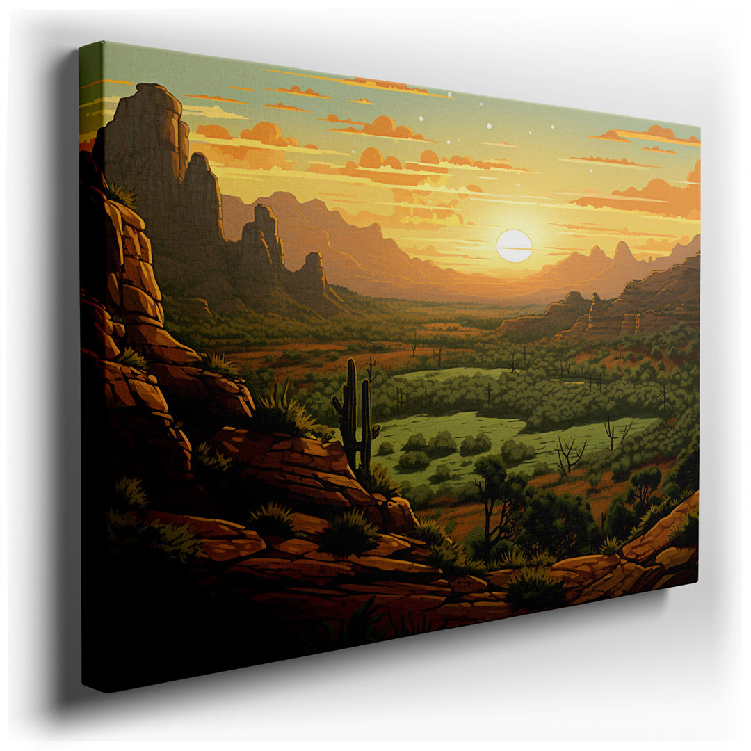 canvas print on wrapped canvas for wall decor – This wall art captures a breathtaking scene of nature's rugged beauty, ideal for bringing a sense of tranquility and awe...