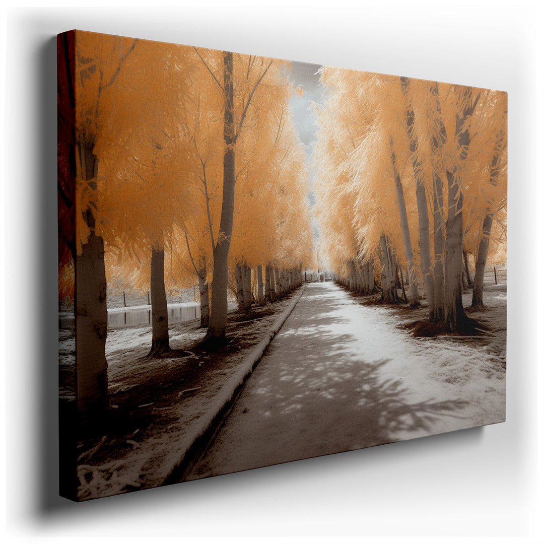 canvas print on wrapped canvas for wall decor – This wall art captures a mesmerizing scene that seems to transport viewers to a surreal, dreamlike world. The artwork fe...