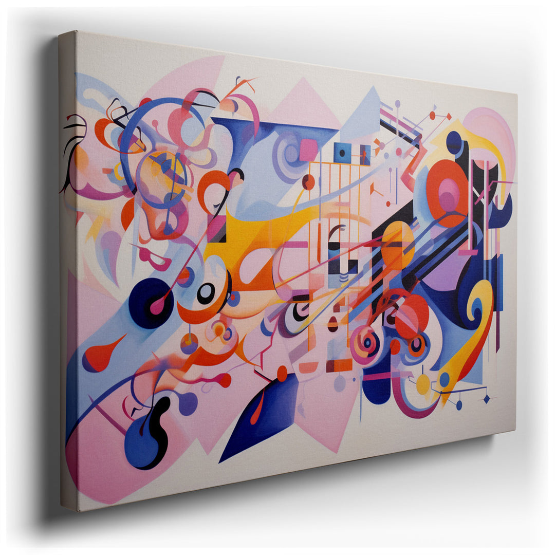 canvas print on wrapped canvas for wall decor – This wall art is a mesmerizing abstract creation that captivates the viewer with its fluid shapes and dynamic patterns,...