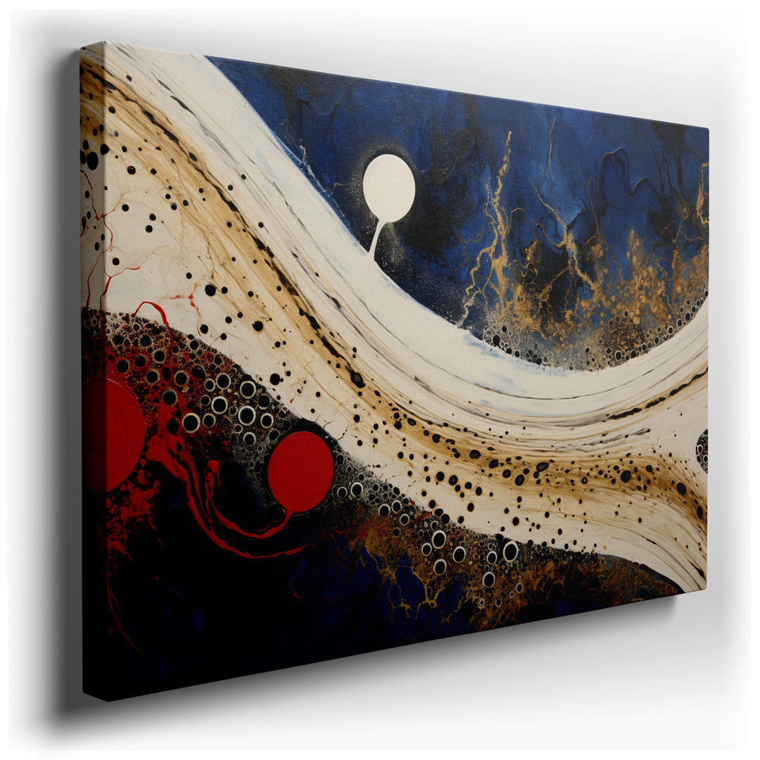 canvas print on wrapped canvas for wall decor – This wall art is a captivating exploration of the human psyche, rendered in a dynamic abstract style that immediately dr...