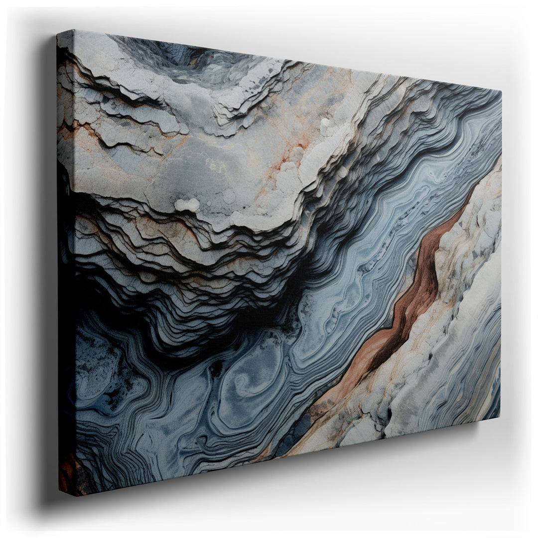 canvas print on wrapped canvas for wall decor – This exquisite abstract wall art is a masterful creation that draws the viewer into a world of intricate textures and se...