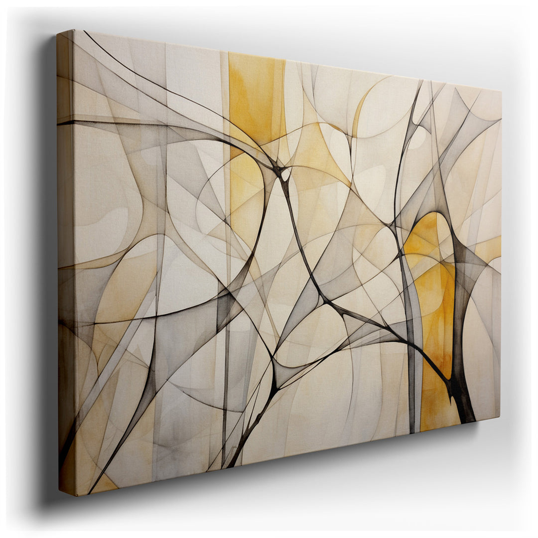 canvas print on wrapped canvas for wall decor – This exquisite abstract wall art is a masterful composition that captures the essence of fluidity and serenity through i...
