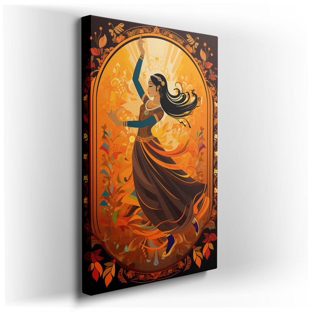canvas print on wrapped canvas for wall decor – This enchanting wall art captures the essence of cultural celebration and artistic expression through the depiction of a...